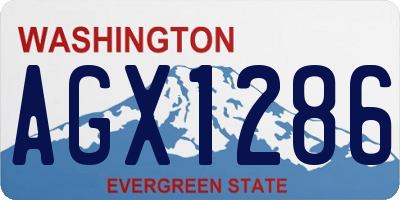 WA license plate AGX1286