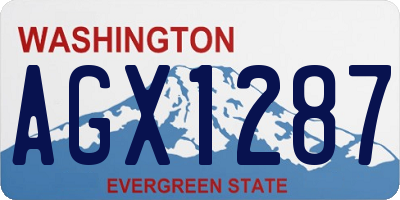 WA license plate AGX1287