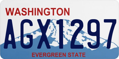 WA license plate AGX1297