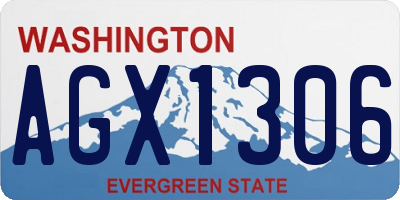 WA license plate AGX1306