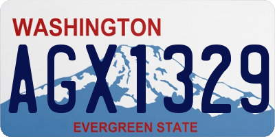 WA license plate AGX1329