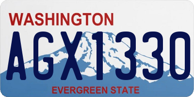 WA license plate AGX1330