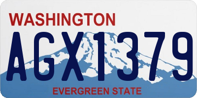 WA license plate AGX1379