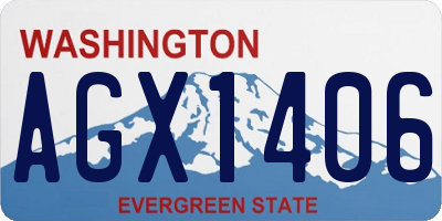 WA license plate AGX1406
