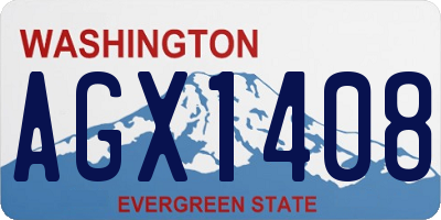 WA license plate AGX1408