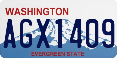 WA license plate AGX1409
