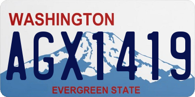 WA license plate AGX1419