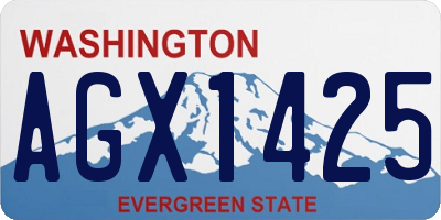 WA license plate AGX1425