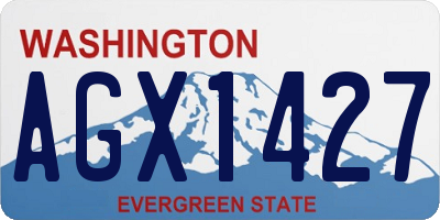 WA license plate AGX1427
