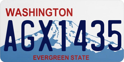 WA license plate AGX1435
