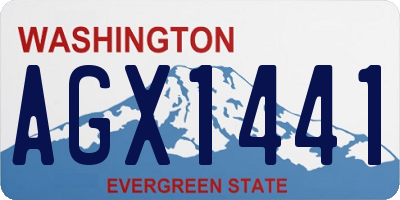 WA license plate AGX1441
