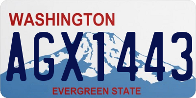 WA license plate AGX1443