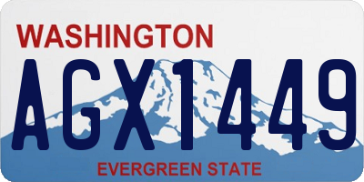 WA license plate AGX1449