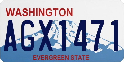 WA license plate AGX1471