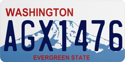 WA license plate AGX1476
