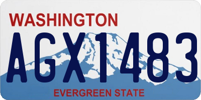 WA license plate AGX1483