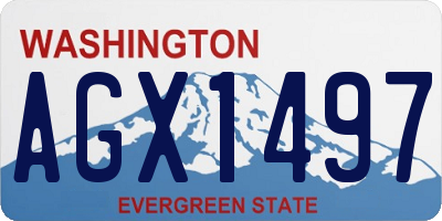 WA license plate AGX1497