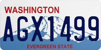 WA license plate AGX1499