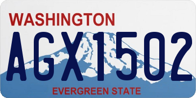 WA license plate AGX1502
