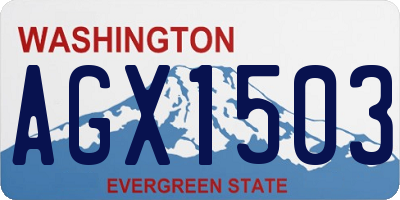 WA license plate AGX1503
