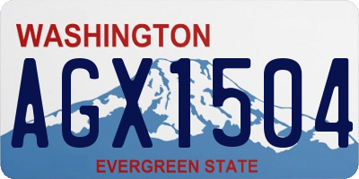 WA license plate AGX1504