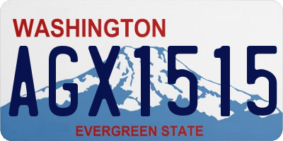 WA license plate AGX1515