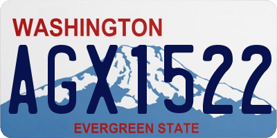 WA license plate AGX1522
