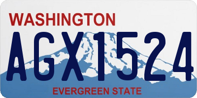 WA license plate AGX1524