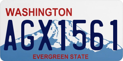 WA license plate AGX1561