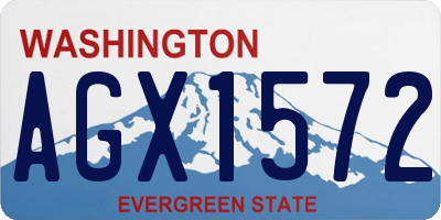 WA license plate AGX1572