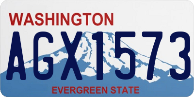 WA license plate AGX1573