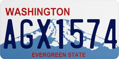 WA license plate AGX1574