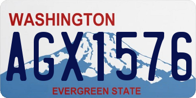 WA license plate AGX1576