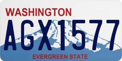 WA license plate AGX1577