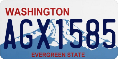 WA license plate AGX1585