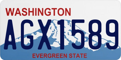 WA license plate AGX1589