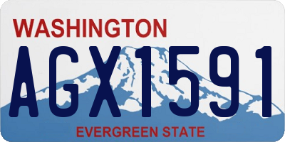 WA license plate AGX1591