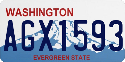 WA license plate AGX1593