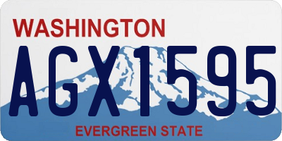 WA license plate AGX1595