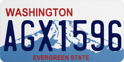 WA license plate AGX1596