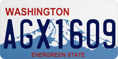 WA license plate AGX1609