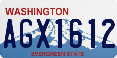 WA license plate AGX1612