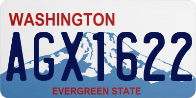 WA license plate AGX1622