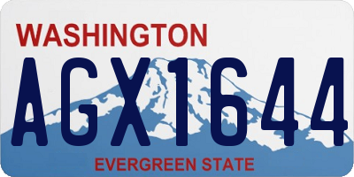 WA license plate AGX1644