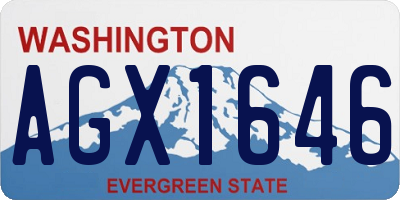 WA license plate AGX1646