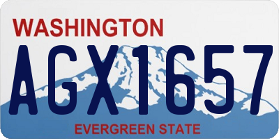 WA license plate AGX1657