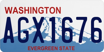 WA license plate AGX1676