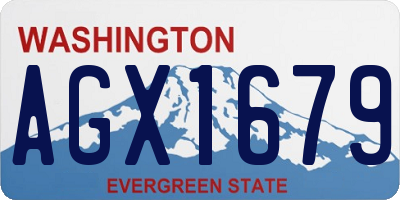 WA license plate AGX1679
