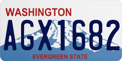 WA license plate AGX1682