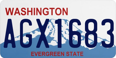 WA license plate AGX1683